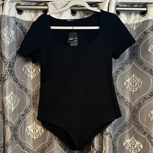 Black Short Sleeve Bodysuit